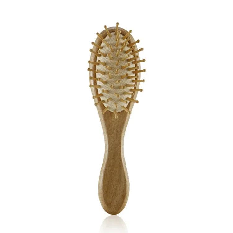 Coffret brosse à cheveux en bois pour bébé, masseur de tête + peigne - Cherubin