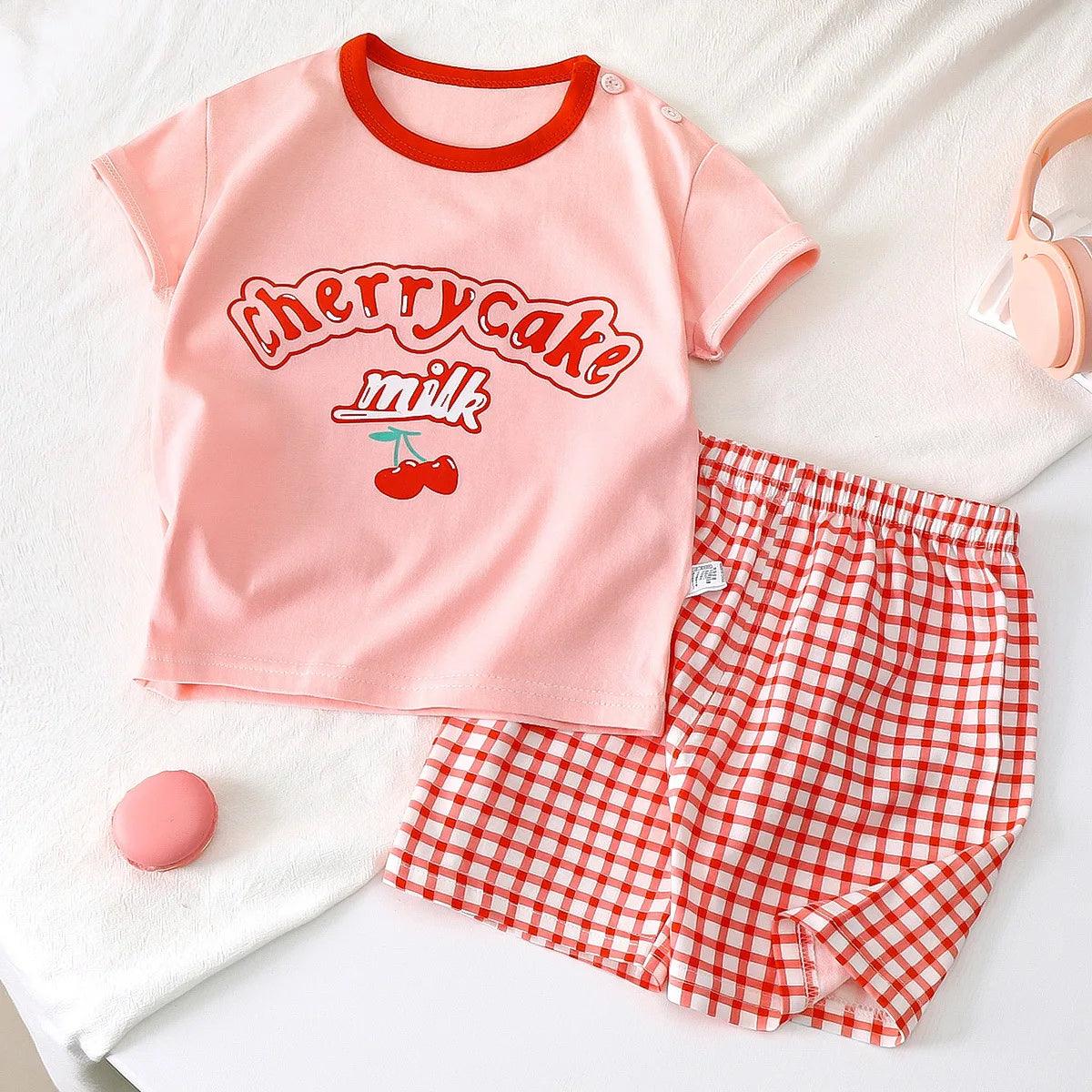 Ensemble de Vêtements d'Été à Manches Courtes pour Enfants - Cherubin