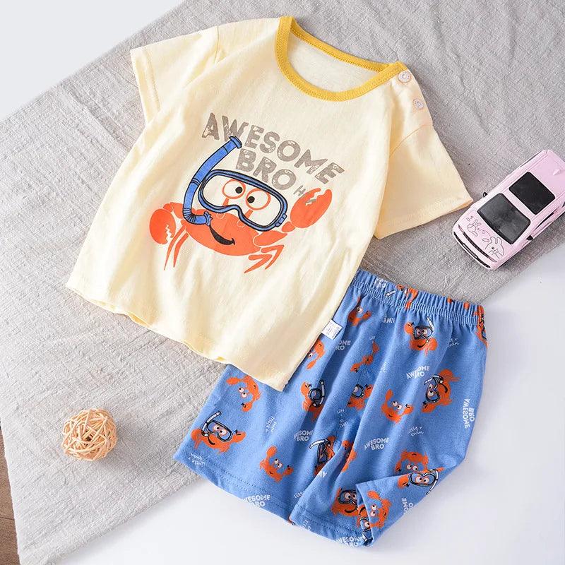 Ensemble de Vêtements d'Été à Manches Courtes pour Enfants - Cherubin
