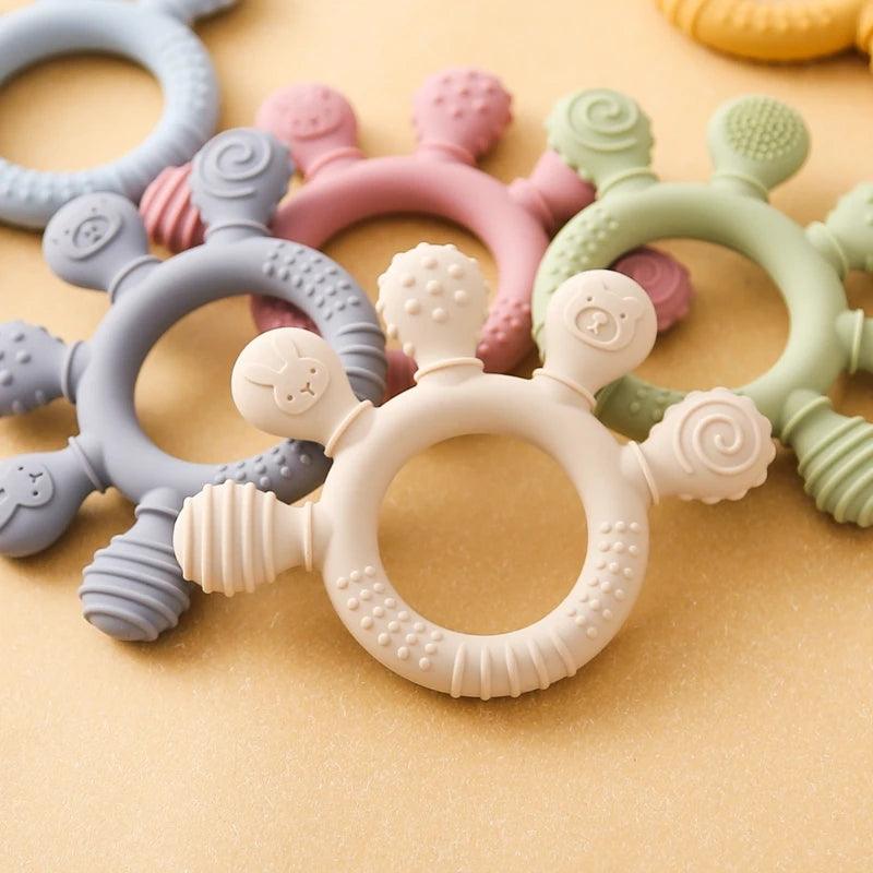 Anneau de Dentition en Silicone pour Bébé de 0 à 12 mois - Cherubin