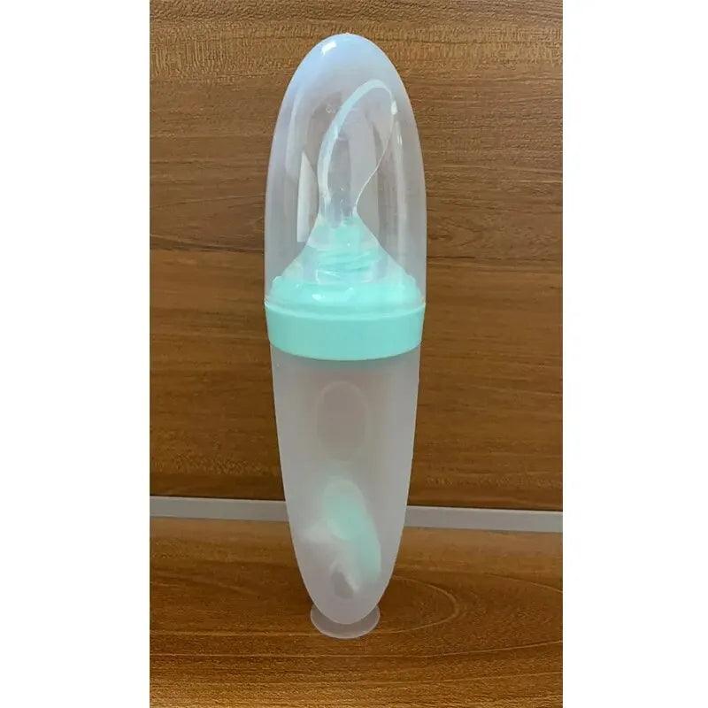 Biberon en Silicone Pliable avec Cuillère à Presser pour bébé - Cherubin