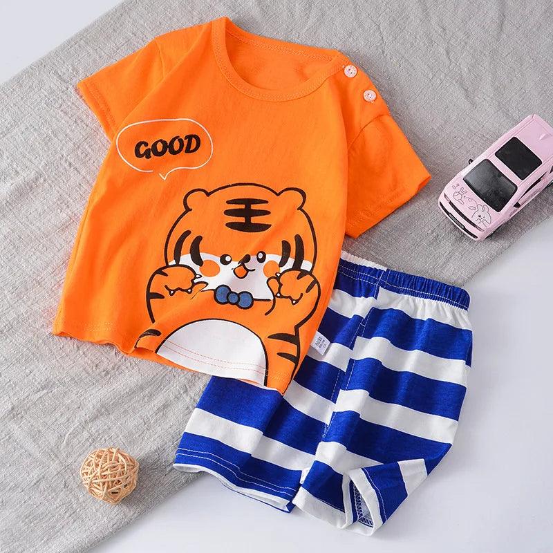 Ensemble de Vêtements d'Été à Manches Courtes pour Enfants - Cherubin