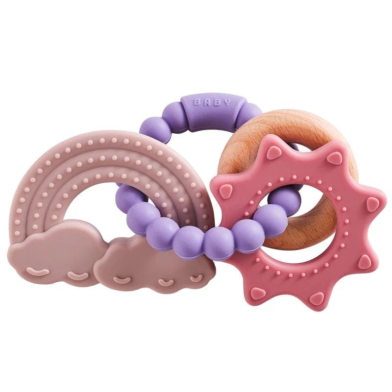 Anneau de Dentition en Silicone pour Bébé de 0 à 12 mois - Cherubin