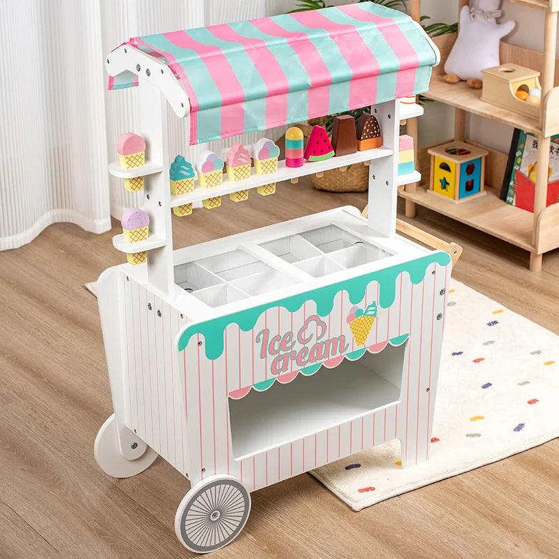 Chariot à Glaces en Bois pour Enfants - Cherubin