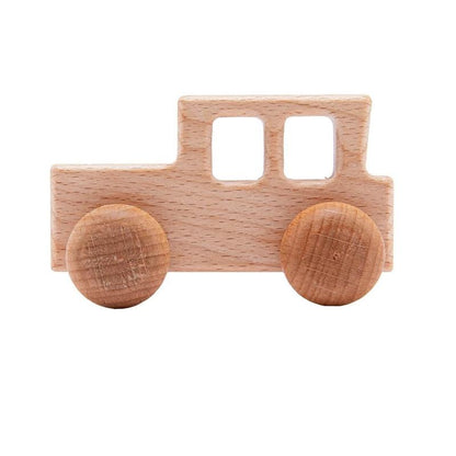 Jouet en bois pour bébé à motif voiture animal - Montessori - Cherubin