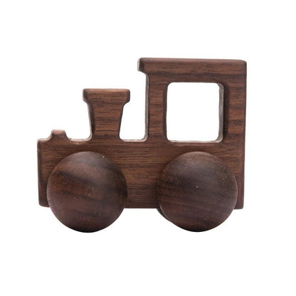 Jouet en bois pour bébé à motif voiture animal - Montessori - Cherubin