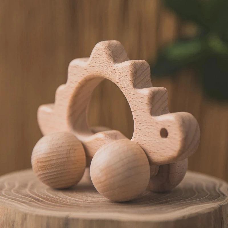 Jouet en bois pour bébé à motif voiture animal - Montessori - Cherubin