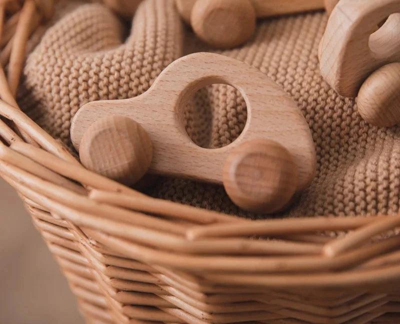 Jouet en bois pour bébé à motif voiture animal - Montessori - Cherubin