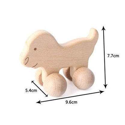 Jouet en bois pour bébé à motif voiture animal - Montessori - Cherubin