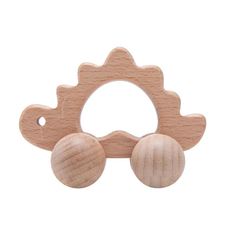 Jouet en bois pour bébé à motif voiture animal - Montessori - Cherubin