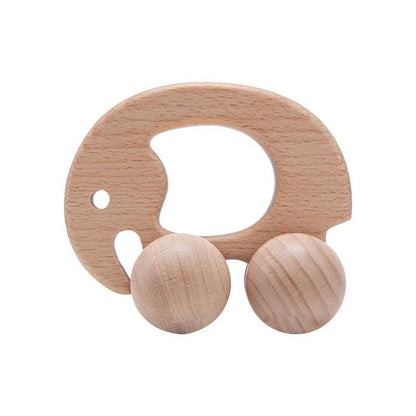 Jouet en bois pour bébé à motif voiture animal - Montessori - Cherubin