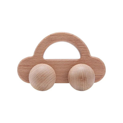 Jouet en bois pour bébé à motif voiture animal - Montessori - Cherubin