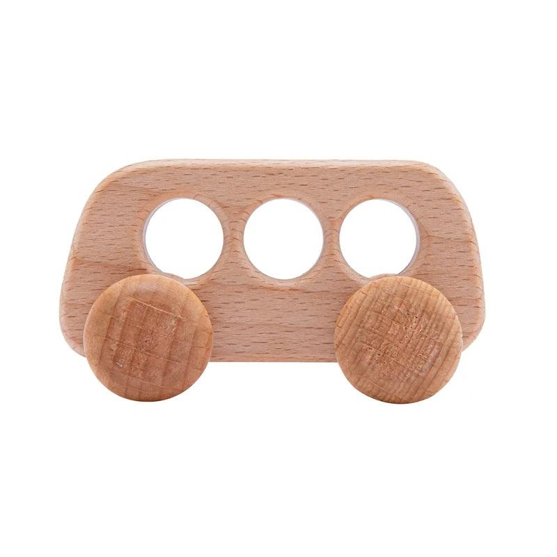 Jouet en bois pour bébé à motif voiture animal - Montessori - Cherubin