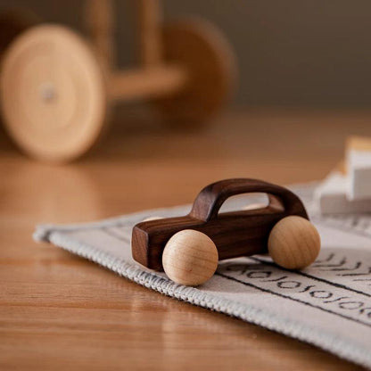 Jouet en bois pour bébé à motif voiture animal - Montessori - Cherubin