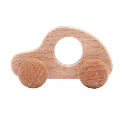 Jouet en bois pour bébé à motif voiture animal - Montessori - Cherubin