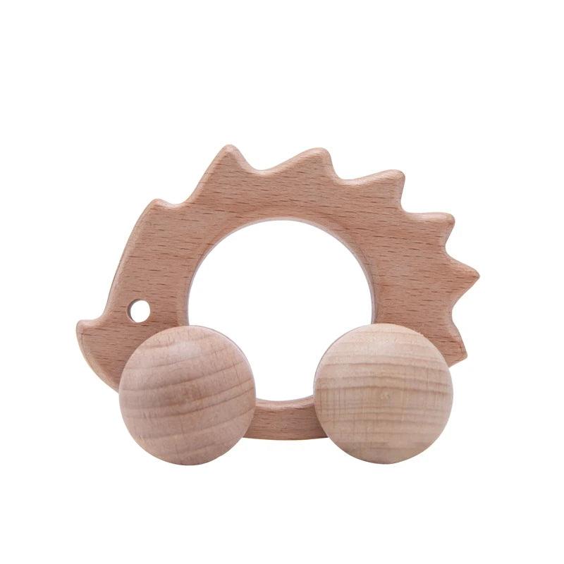 Jouet en bois pour bébé à motif voiture animal - Montessori - Cherubin