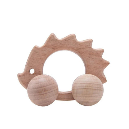 Jouet en bois pour bébé à motif voiture animal - Montessori - Cherubin