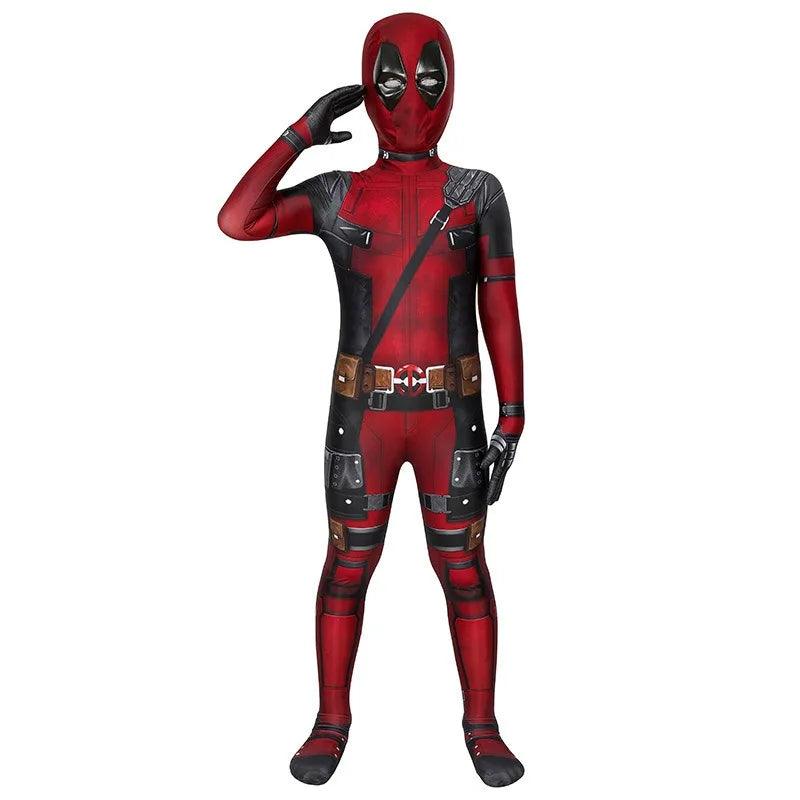 Costume cosplay anti-héro Deadpool - Taille adulte et enfant - Cherubin