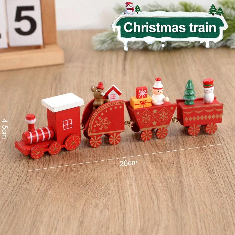 Train de Noël en Bois - Plusieurs coloris - Cherubin