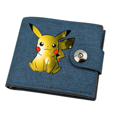 Mini porte-monnaie en toile Pokémon avec Pikachu pour enfant - Cherubin