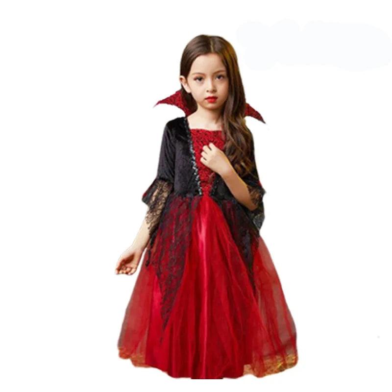 Costume sorcière, petit chaperon rouge et vampire. Le parfait cosplay Halloween pour votre fille - Cherubin