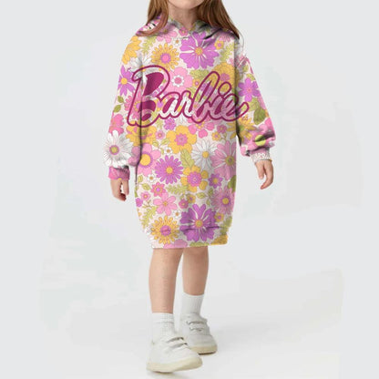 Robe Pull à Capuche Imprimée Princesse Barbie - Cherubin