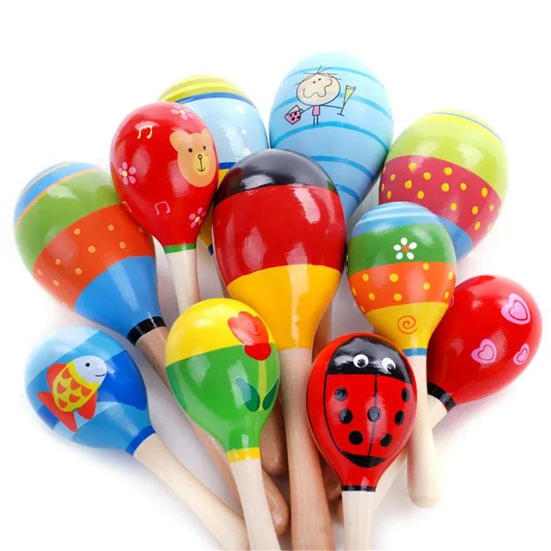 Instruments de Musique et Hochet Bébé - Maracas en bois - Cherubin