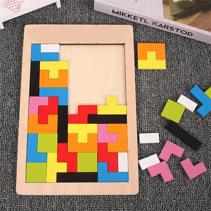 Jeu tetris en 3D - Jeu créatif coloré pour enfant - Cherubin