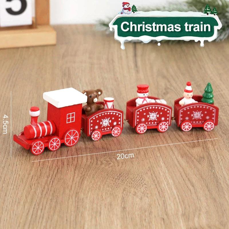 Train de Noël en Bois - Plusieurs coloris - Cherubin