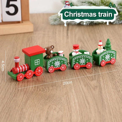 Train de Noël en Bois - Plusieurs coloris - Cherubin