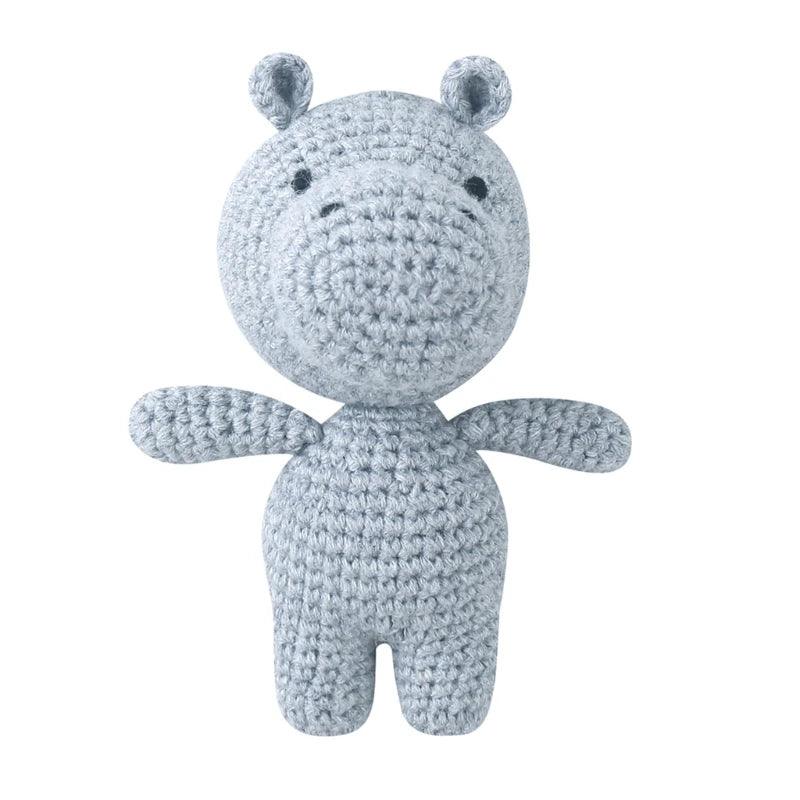 Hochet en peluche pour bébé à motif animal fait main - Cherubin