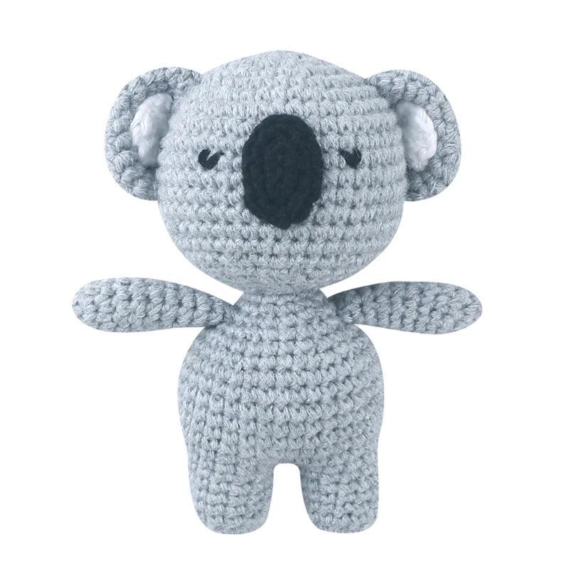 Hochet en peluche pour bébé à motif animal fait main - Cherubin