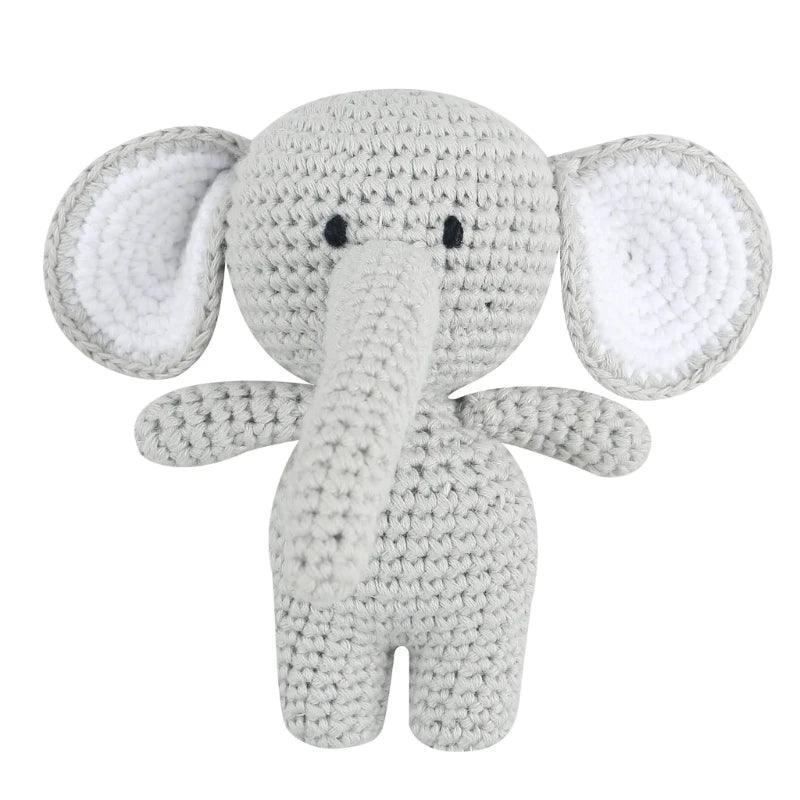 Hochet en peluche pour bébé à motif animal fait main - Cherubin