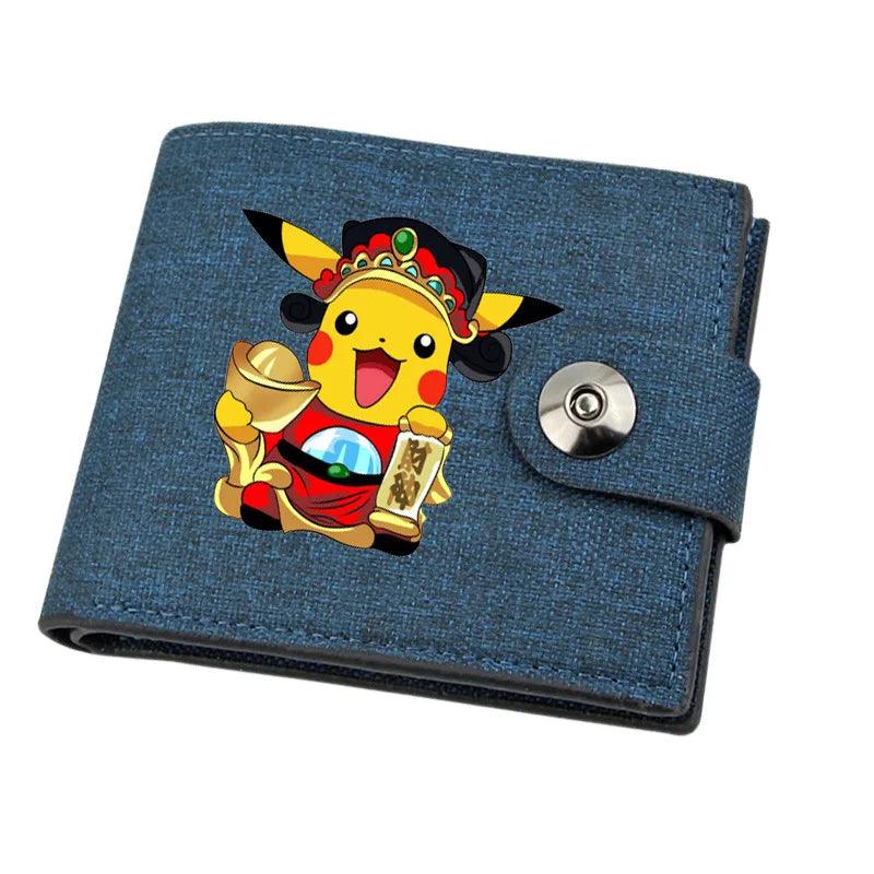 Mini porte-monnaie en toile Pokémon avec Pikachu pour enfant - Cherubin