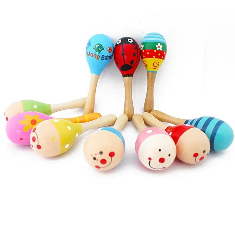 Instruments de Musique et Hochet Bébé - Maracas en bois - Cherubin