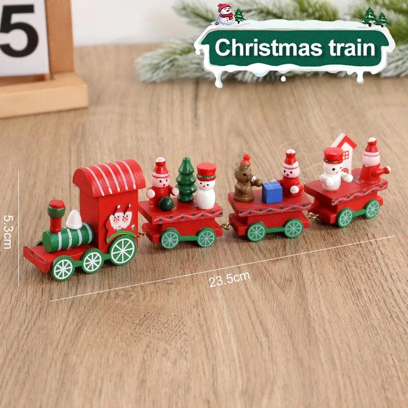 Train de Noël en Bois - Plusieurs coloris - Cherubin