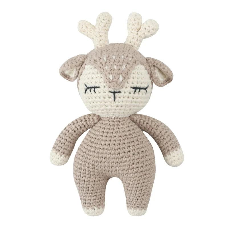 Hochet en peluche pour bébé à motif animal fait main - Cherubin