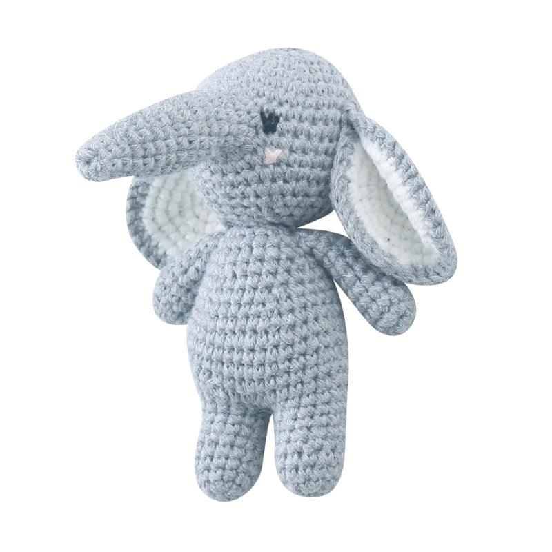 Hochet en peluche pour bébé à motif animal fait main - Cherubin