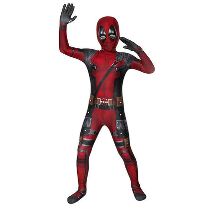 Costume cosplay anti-héro Deadpool - Taille adulte et enfant - Cherubin