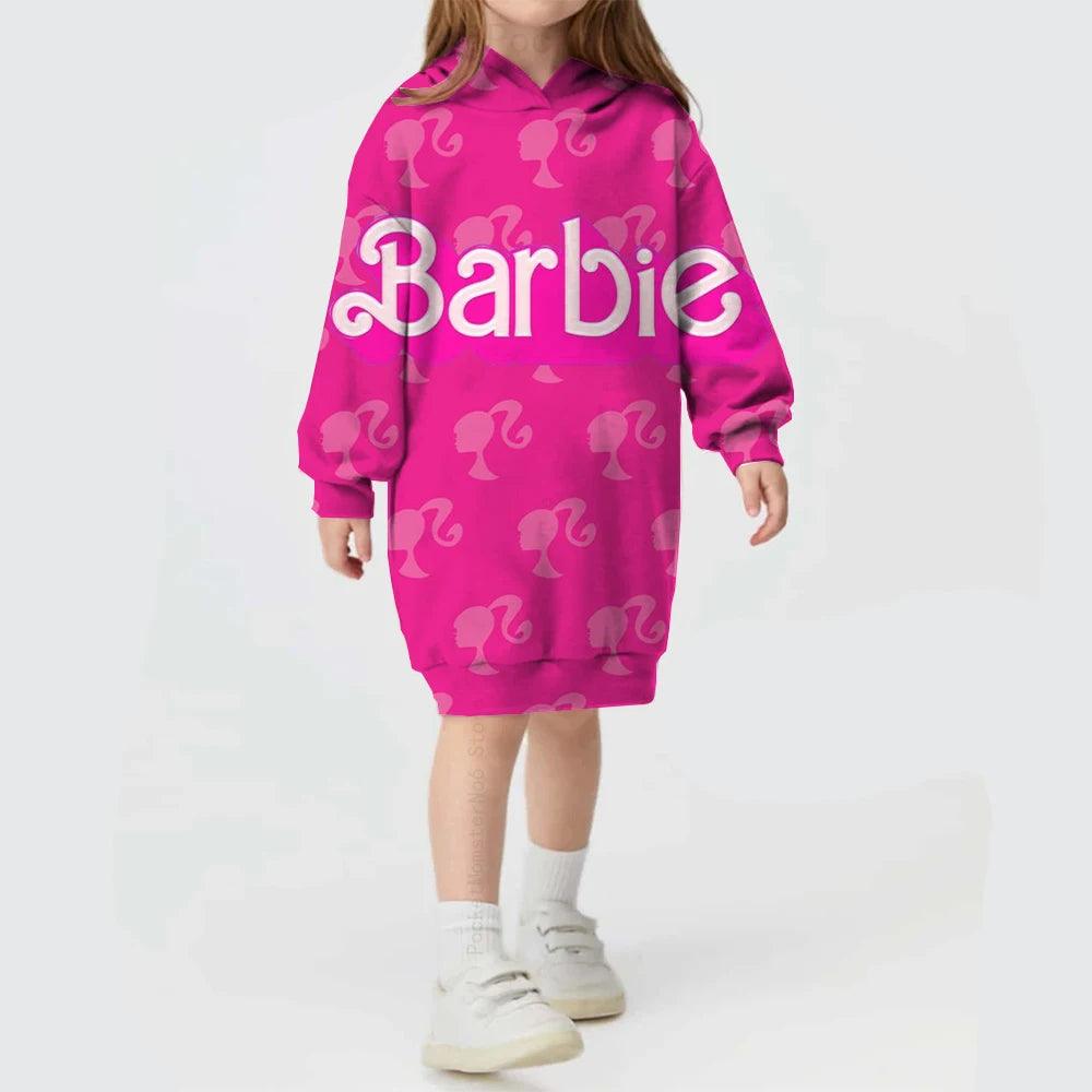 Robe Pull à Capuche Imprimée Princesse Barbie - Cherubin