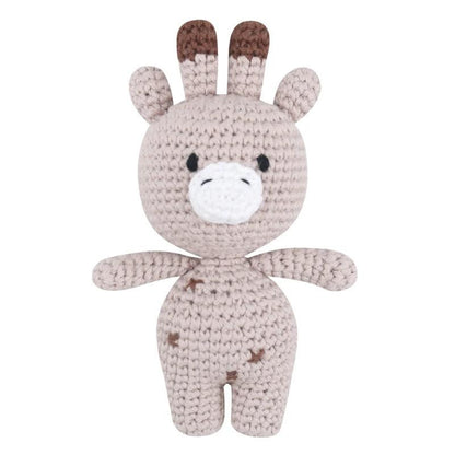 Hochet en peluche pour bébé à motif animal fait main - Cherubin