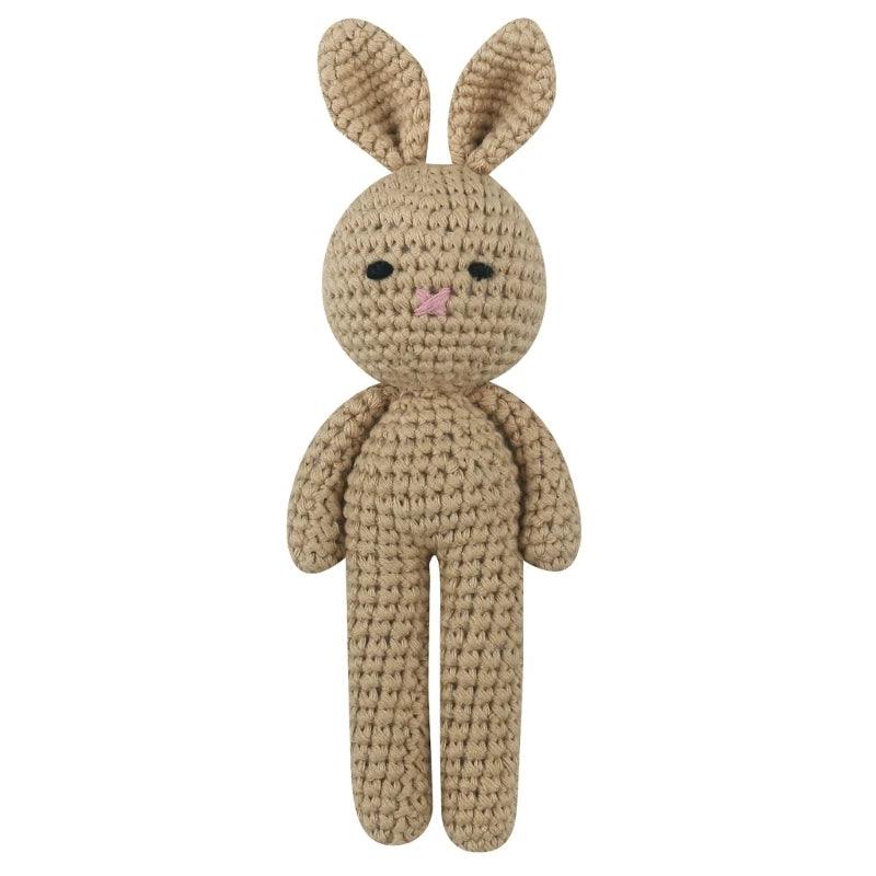 Hochet en peluche pour bébé à motif animal fait main - Cherubin