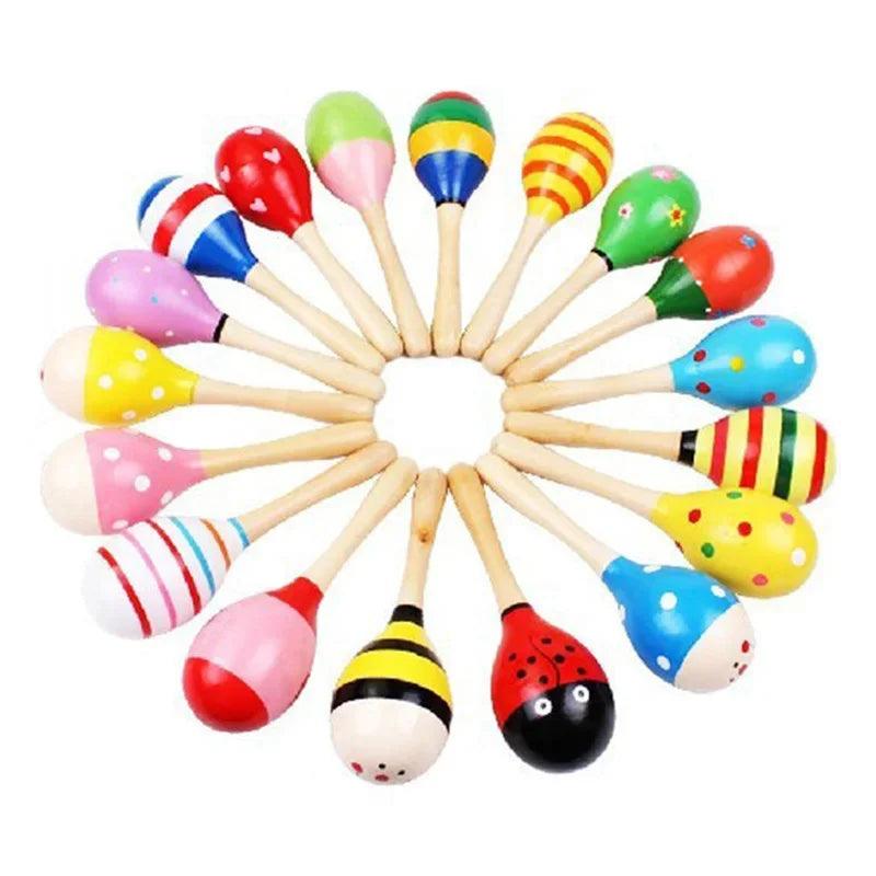 Instruments de Musique et Hochet Bébé - Maracas en bois - Cherubin