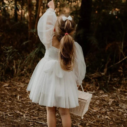 Robe de Princesse en Tulle à Manches Longues pour fille - Cherubin