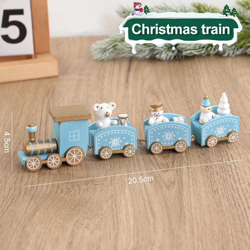 Train de Noël en Bois - Plusieurs coloris - Cherubin