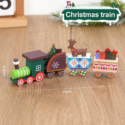 Train de Noël en Bois - Plusieurs coloris - Cherubin