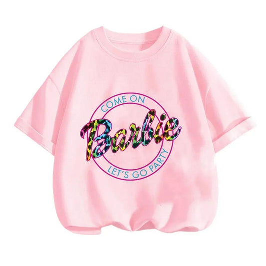 T-shirt à Manches Courtes Imprimé Barbie - Tendance 2024 - Cherubin