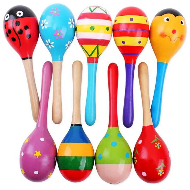 Instruments de Musique et Hochet Bébé - Maracas en bois - Cherubin