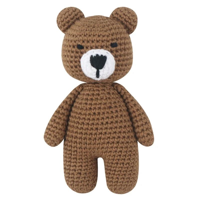 Hochet en peluche pour bébé à motif animal fait main - Cherubin