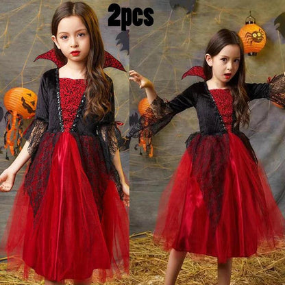 Tenue de sorcière pour enfant - Thème Halloween - Cherubin